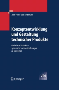 Cover image: Konzeptentwicklung und Gestaltung technischer Produkte 9783540685623