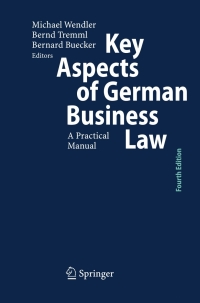 صورة الغلاف: Key Aspects of German Business Law 4th edition 9783540685746