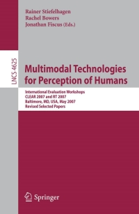 Cover image: Multimodal Technologies for Perception of Humans 1st edition 9783540685852