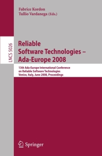 Omslagafbeelding: Reliable Software Technologies - Ada-Europe 2008 1st edition 9783540686217
