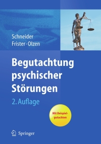 Imagen de portada: Begutachtung psychischer Störungen 2nd edition 9783540686552
