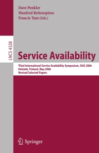 Cover image: Service Availability 1st edition 9783540687245