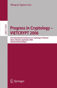 Imagen de portada: Progress in Cryptology - VIETCRYPT 2006 1st edition 9783540687993