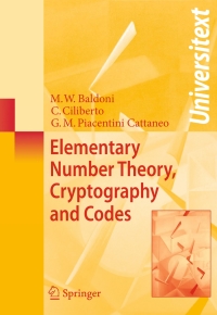 Imagen de portada: Elementary Number Theory, Cryptography and Codes 9783540691990