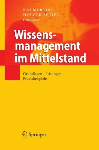 Cover image: Wissensmanagement im Mittelstand 1st edition 9783540693628