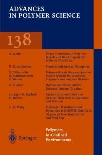 صورة الغلاف: Polymers in Confined Environments 1st edition 9783540642664