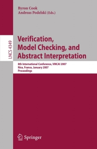 表紙画像: Verification, Model Checking, and Abstract Interpretation 1st edition 9783540697350