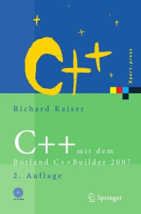 Imagen de portada: C++ mit dem Borland C++Builder 2007 2nd edition 9783540695752