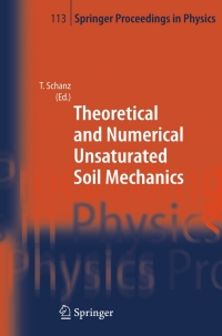 Imagen de portada: Theoretical and Numerical Unsaturated Soil Mechanics 1st edition 9783540698753