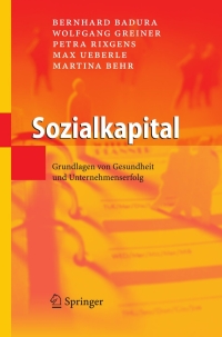 Cover image: Sozialkapital 9783540777489