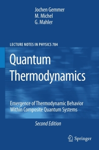 Cover image: Quantum Thermodynamics 2nd edition 9783540705093