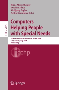 صورة الغلاف: Computers Helping People with Special Needs 1st edition 9783540705390