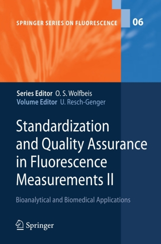 Cover image: Standardization and Quality Assurance in Fluorescence Measurements II 1st edition 9783540705703