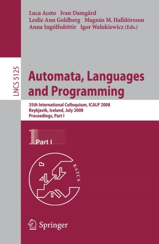 Cover image: Automata, Languages and Programming 1st edition 9783540705741