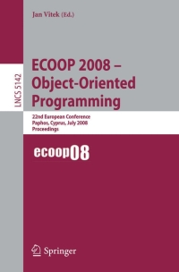 Cover image: ECOOP 2008 - Object-Oriented Programming 1st edition 9783540705918