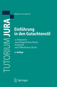 Cover image: Einführung in den Gutachtenstil 2nd edition 9783540709855