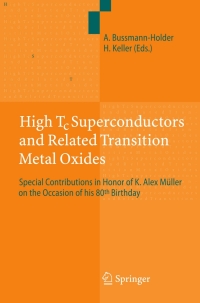 表紙画像: High Tc Superconductors and Related Transition Metal Oxides 1st edition 9783540710226
