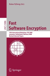 صورة الغلاف: Fast Software Encryption 1st edition 9783540710387