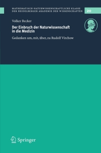 Imagen de portada: Der Einbruch der Naturwissenschaft in die Medizin 9783540710516