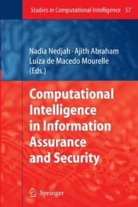 Imagen de portada: Computational Intelligence in Information Assurance and Security 1st edition 9783540710776