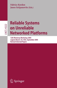 Immagine di copertina: Reliable Systems on Unreliable Networked Platforms 1st edition 9783540711551