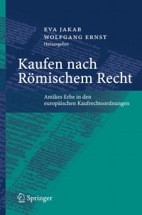 Cover image: Kaufen nach Römischem Recht 1st edition 9783540711919