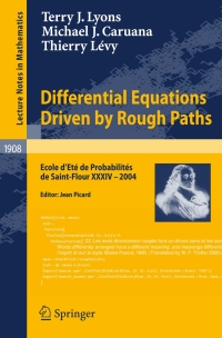 Immagine di copertina: Differential Equations Driven by Rough Paths 9783540712848