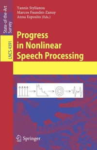 Cover image: Progress in Nonlinear Speech Processing 1st edition 9783540715030