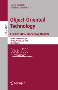 Immagine di copertina: Object-Oriented Technology.ECOOP 2006 Workshop Reader 1st edition 9783540717720