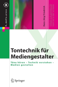 Imagen de portada: Tontechnik für Mediengestalter 9783540718697