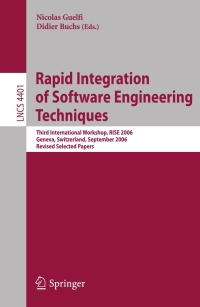 Cover image: Rapid Integration of Software Engineering Techniques 1st edition 9783540718758