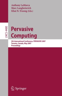 Imagen de portada: Pervasive Computing 1st edition 9783540720362