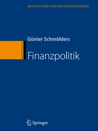 Imagen de portada: Finanzpolitik 3rd edition 9783540722137