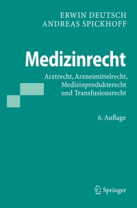Cover image: Medizinrecht 6th edition 9783540724674