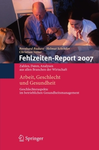 Cover image: Fehlzeiten-Report 2007 1st edition 9783540725435
