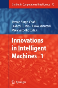 Cover image: Innovations in Intelligent Machines - 1 1st edition 9783540726951