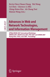 Cover image: Advances in Web and Network Technologies, and Information Management 1st edition 9783540729082