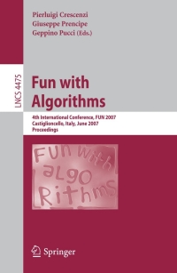 Cover image: Fun with Algorithms 1st edition 9783540729136