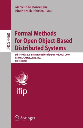 Cover image: Formal Methods for Open Object-Based Distributed Systems 1st edition 9783540729198