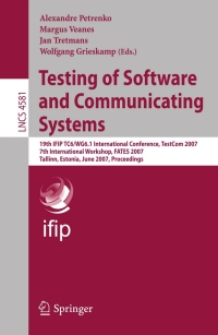表紙画像: Testing of Software and Communicating Systems 1st edition 9783540730651