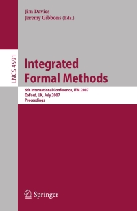 Imagen de portada: Integrated Formal Methods 1st edition 9783540732099