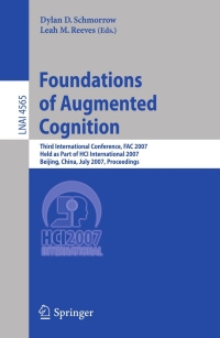 Immagine di copertina: Foundations of Augmented Cognition 1st edition 9783540732150