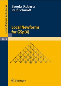 Titelbild: Local Newforms for GSp(4) 9783540733232