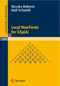 Imagen de portada: Local Newforms for GSp(4) 9783540733232