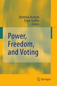 صورة الغلاف: Power, Freedom, and Voting 1st edition 9783540733812