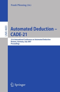 Cover image: Automated Deduction - CADE-21 1st edition 9783540735946