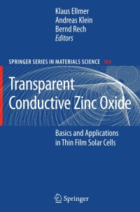 Titelbild: Transparent Conductive Zinc Oxide 1st edition 9783540736110