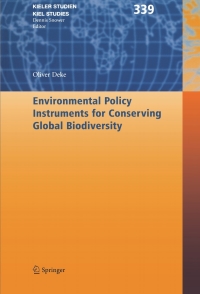 Cover image: Environmental Policy Instruments for Conserving Global Biodiversity 9783540737476