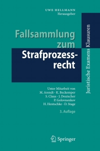 Cover image: Fallsammlung zum Strafprozessrecht 3rd edition 9783540737759