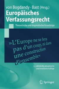 Cover image: Europäisches Verfassungsrecht 2nd edition 9783540738091